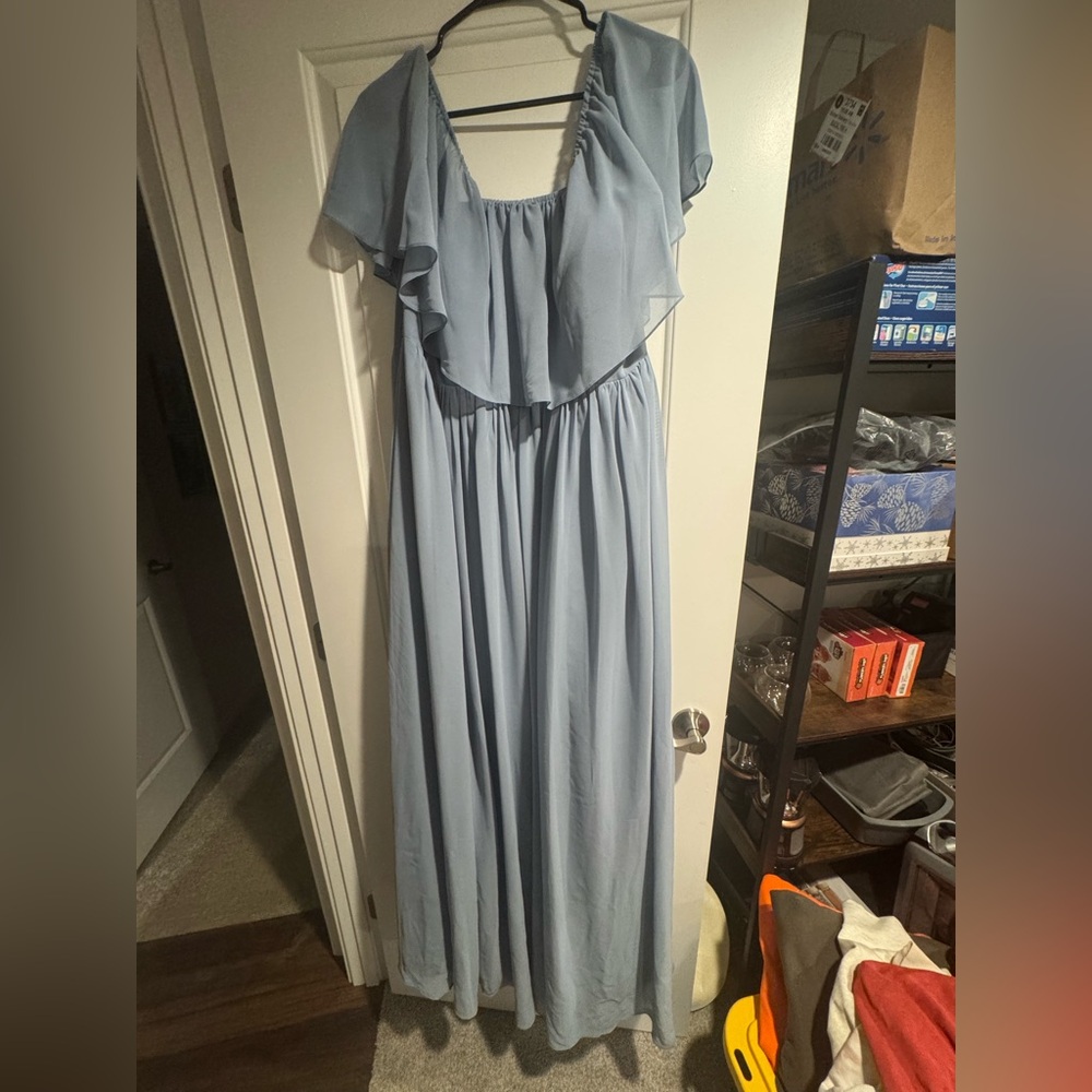 Revelry off shoulder formal dress